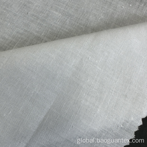 Solid Color Dyed Polyester Linen Textile for Garments